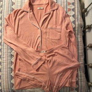UGG pink Pj set size small